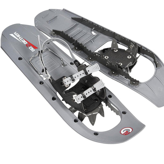G2 23" Mountain Terrain Snowshoes Set with Trekking Poles & Tote Bag – Grey