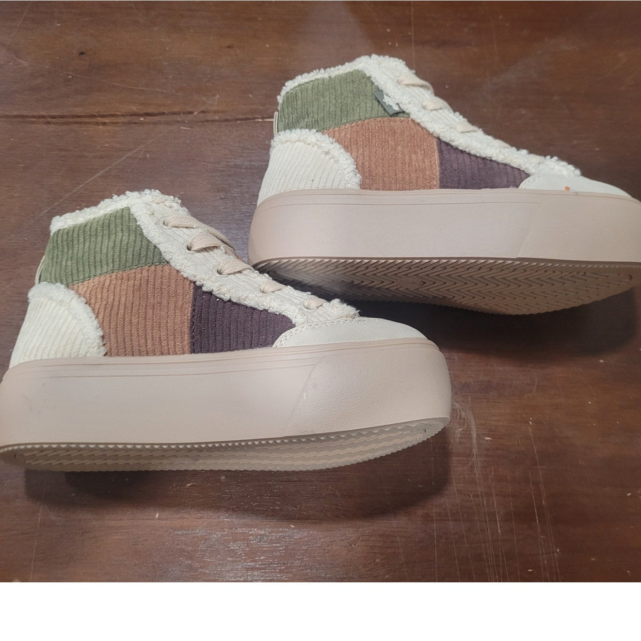 Rocket Dog Jr Flair Sneaker, Little Kid 1 Unisex, Patchwork Cotton Flatform