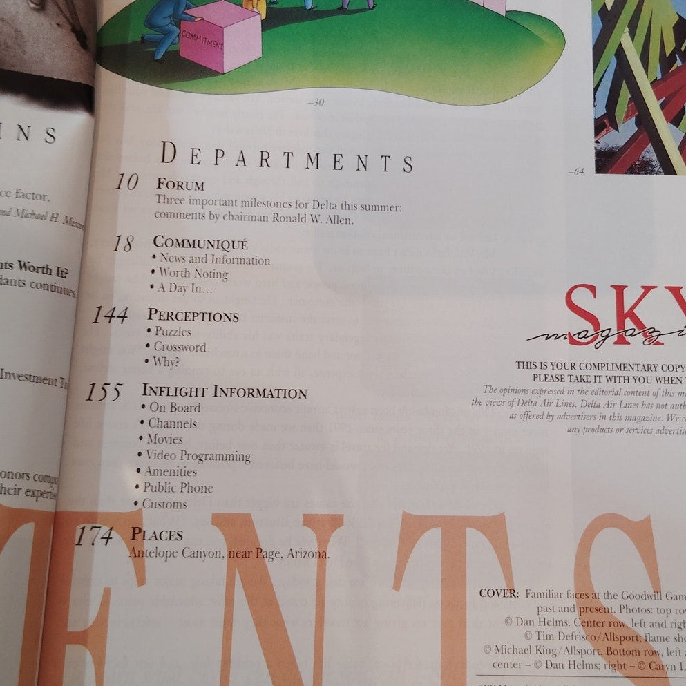 Delta SKY Magazine - June 1994 - The 1994 Goodwill Games & Ted Turner