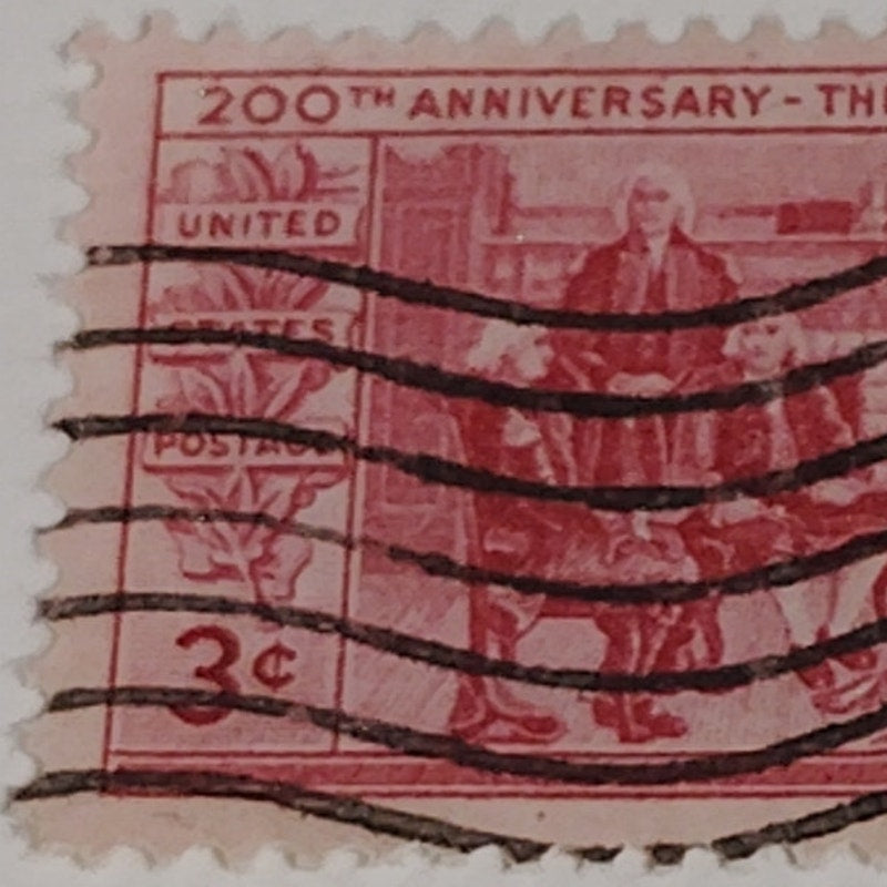 1952 3¢ Betsy Ross Bicentennial Stamp – Scott 1004 – First U.S. Flag Tribute