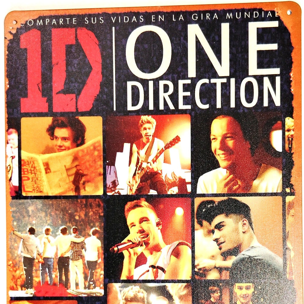 One Direction This Is Us Tin Sign 12×8 Concert Movie Art Metal Wall Decor