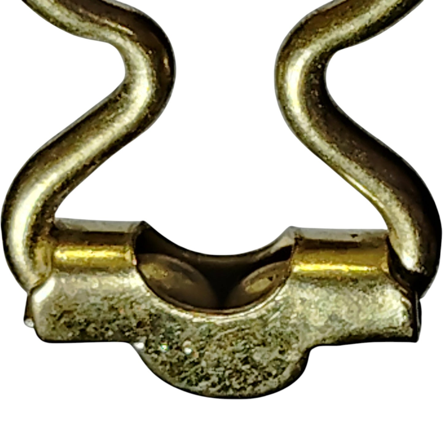 Lot of 4 – Brass Suspender Loops – 1-7/8"W × 1-3/4"H – Fits 1-3/4" Webbing