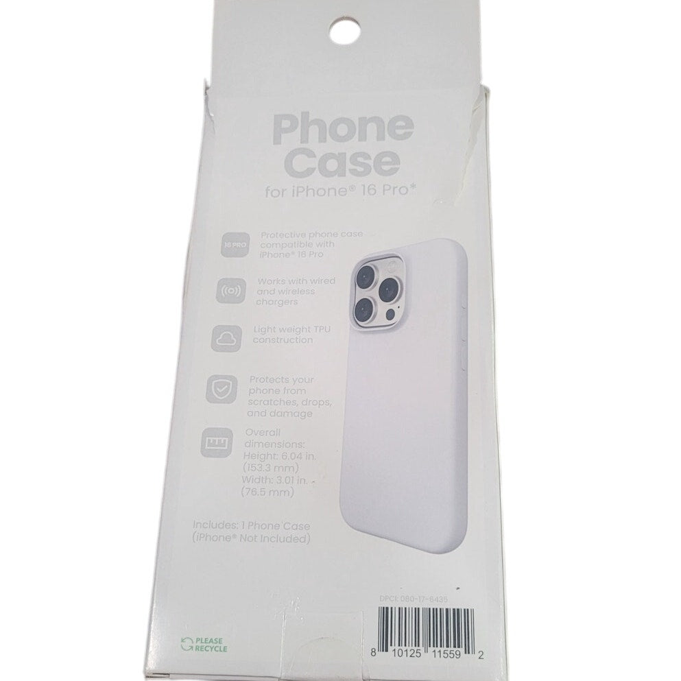 GEMS iPhone 16 Pro Case – Fresh White – TPU Slim Fit – UPC 810125115592
