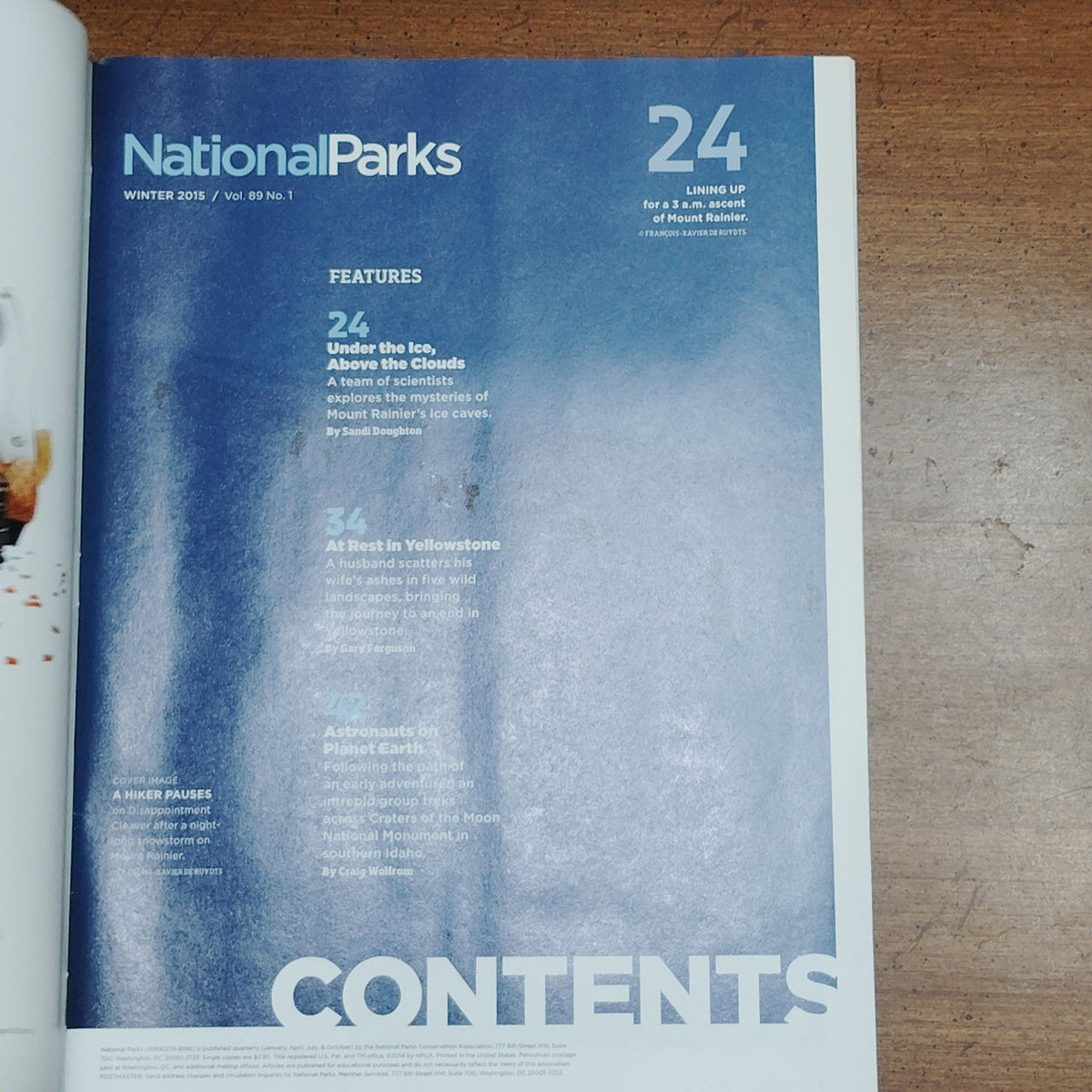 National Parks Magazine Winter 2015 "Caves in the Clouds" Conservation Assoc.