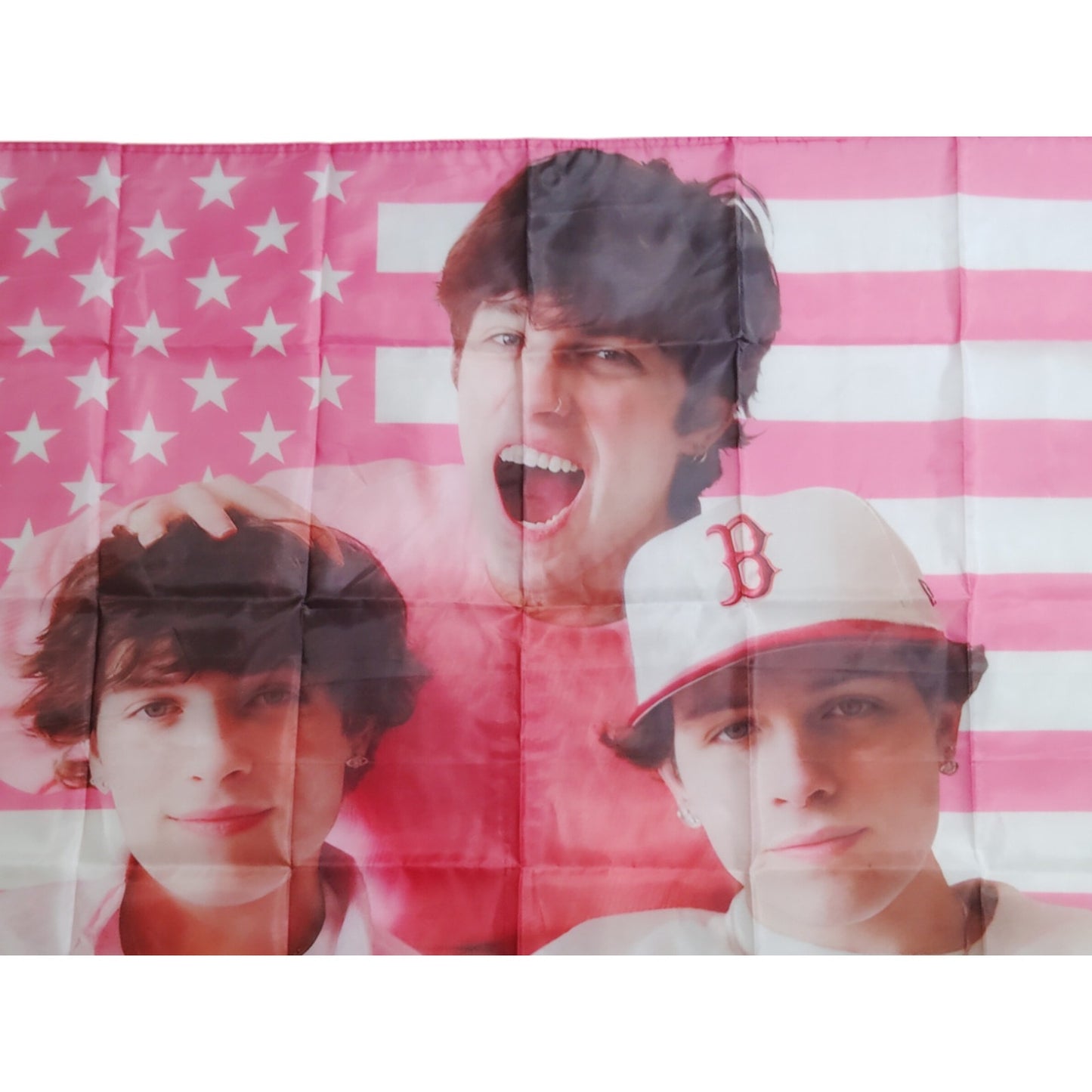 Sturniolo Triplets American Flag Tapestry Banner – 3x5 ft Novelty Wall Decor with Brass Grommets