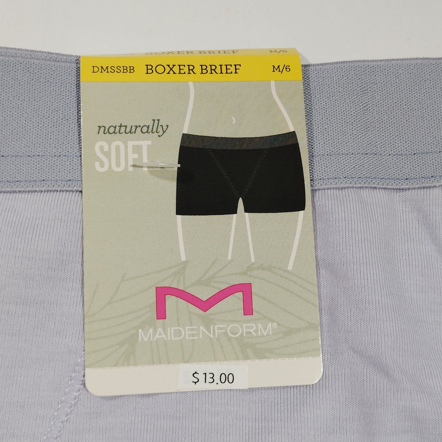 Maidenform Naturally Soft Boxer Brief – Urban Lilac/Silver Blue – Size 6/M