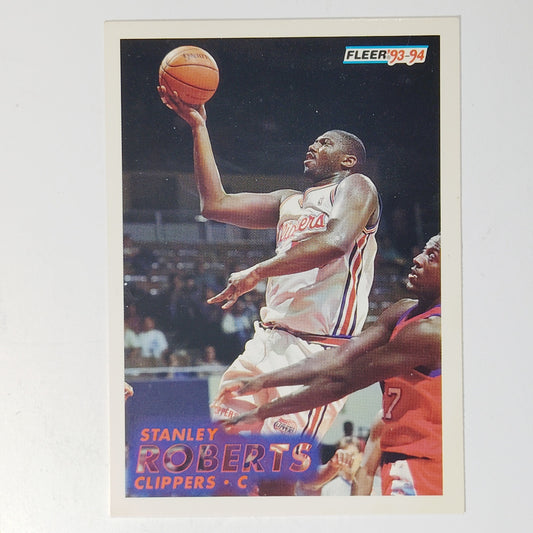 1993–94 Fleer Stanley Roberts #95 – Los Angeles Clippers – Center – NBA Card