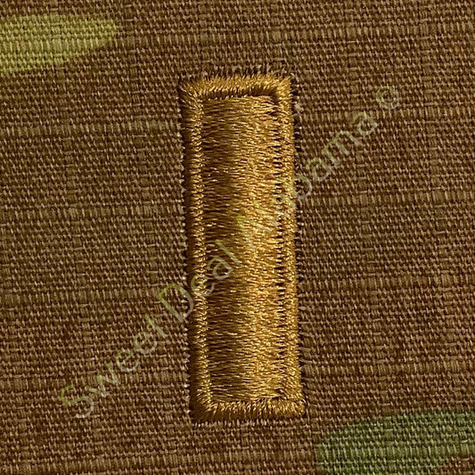 U.S. Army 2nd Lieutenant (O-1) OCP Rank Sew-On Insignia, Multi-Camo, 2" x 2"