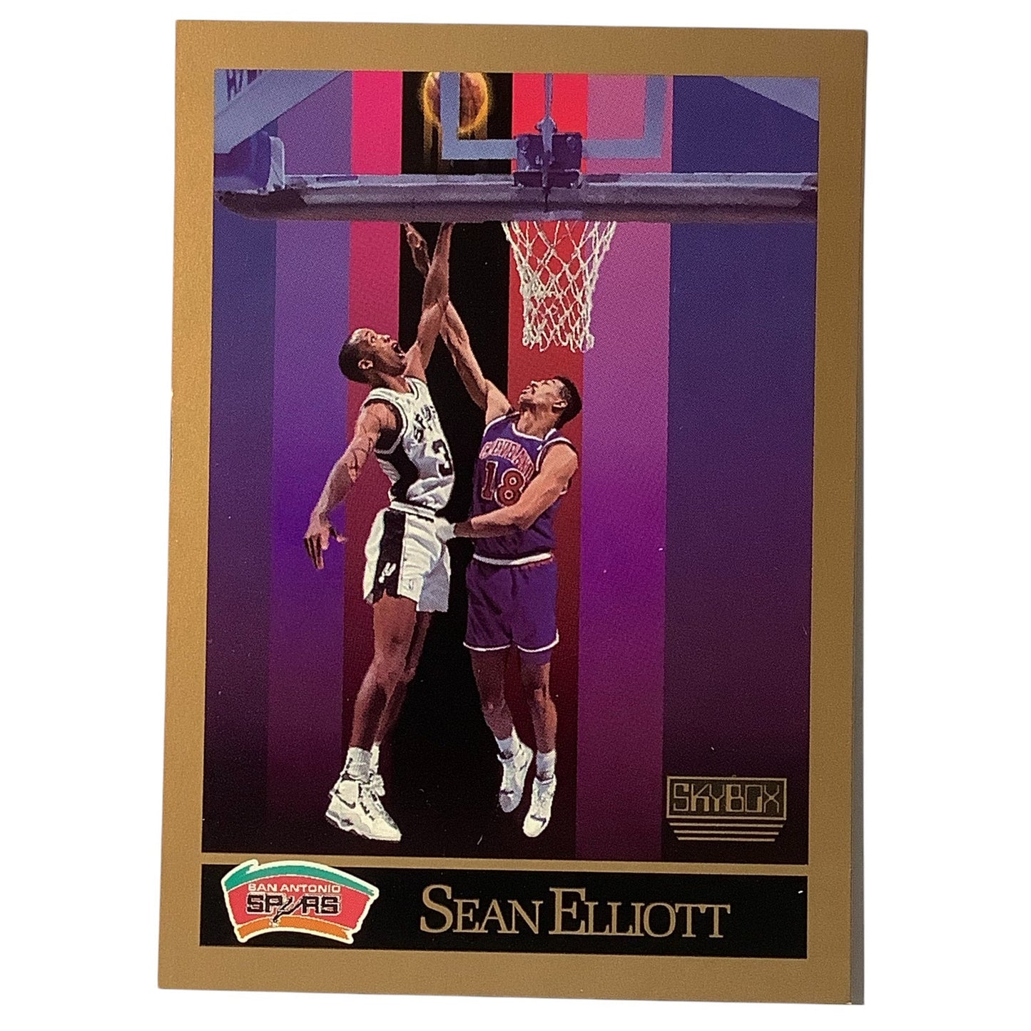 Sean Elliott, Card #256, San Antonia Spurs, 1990 NBA Skybox NM+