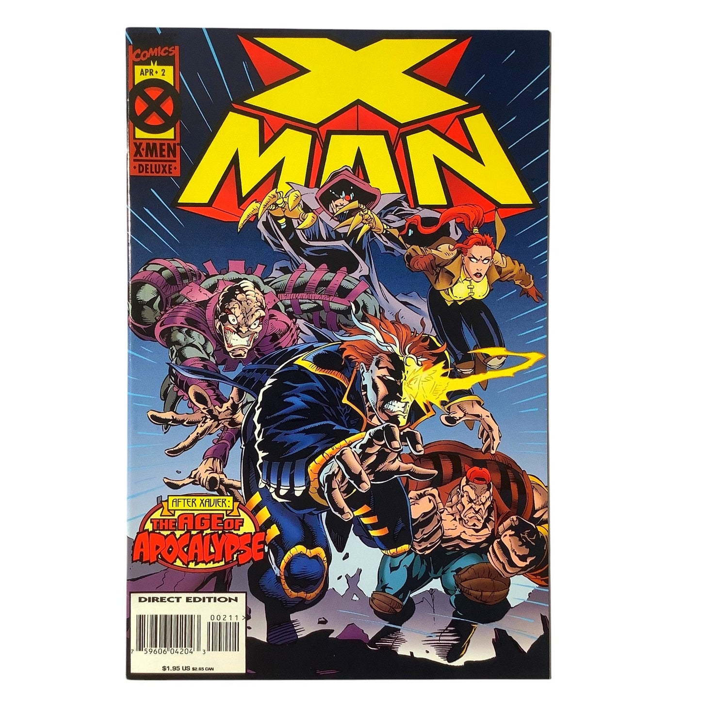 Marvel Comic's X-Man Deluxe #2 Age of Apocalypse: Part 2 of 4, Apr 1995, NM+ 9.6