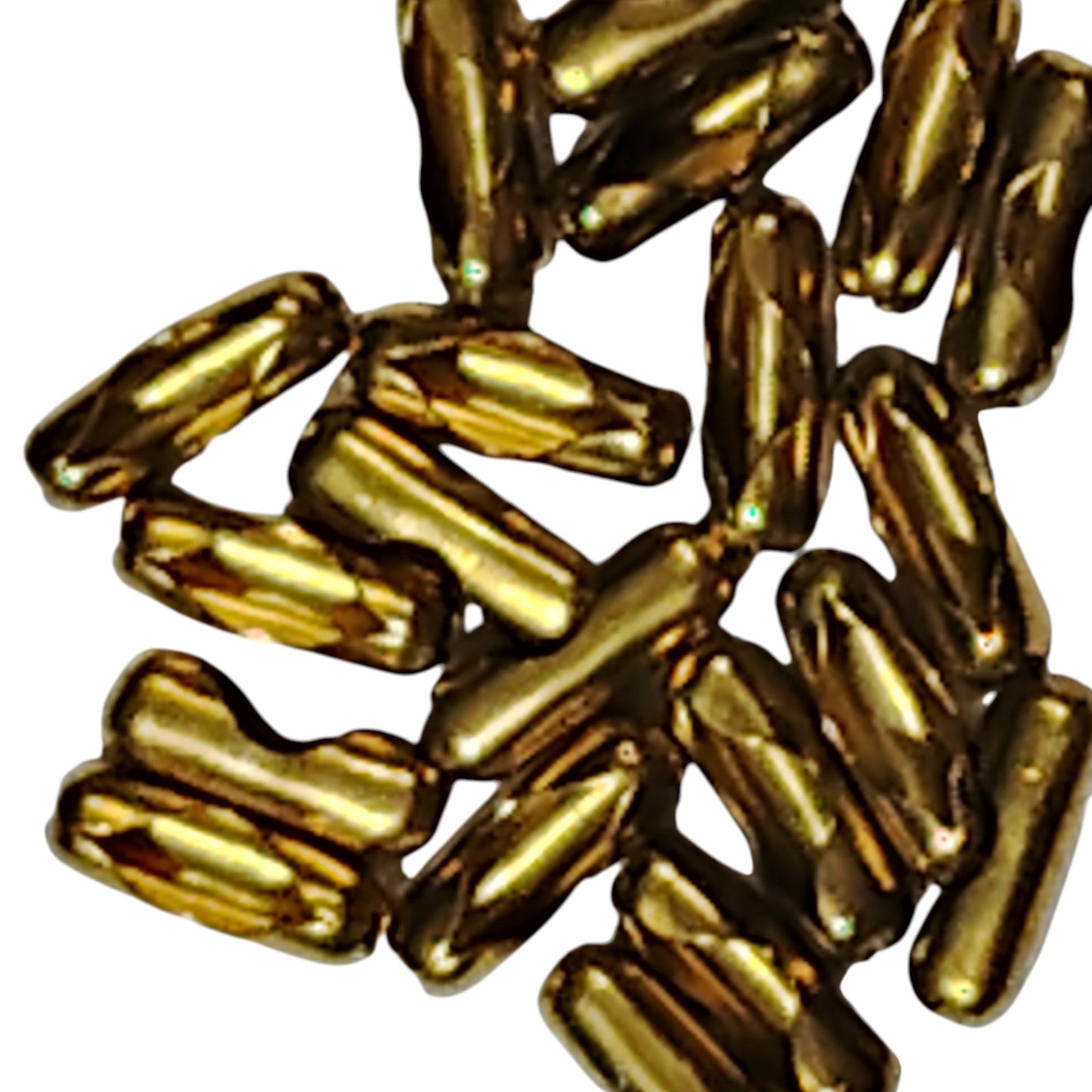 20pcs Ball Chain Connectors, Metal #3 Beaded Chain Couplers, Standard Size, Gold