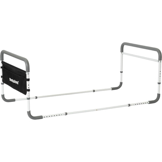 Dual Side Safety Bed Rail Adjustable Height & Width Fits Queen, Full, Twin