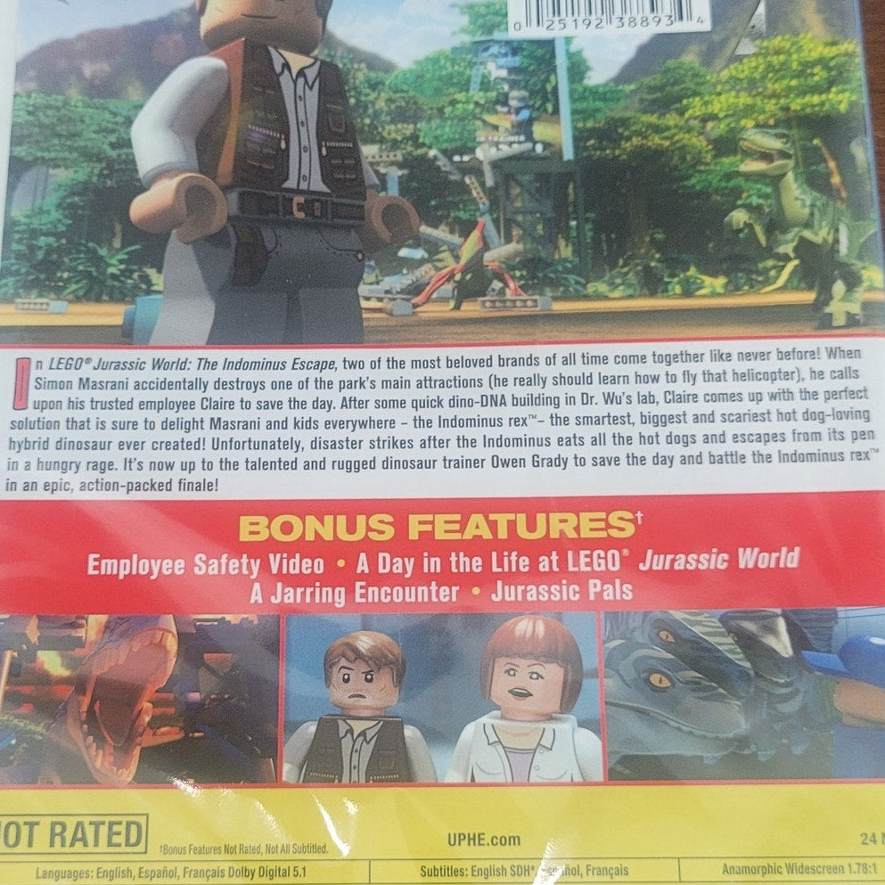 LEGO Jurassic World: The Indominus Escape (DVD) Animated Adventure by Universal