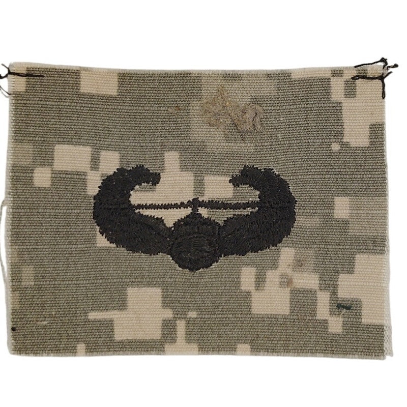 US Army Air Assault Badge Patch – OCP Subdued Black Embroidered on Digital ACU