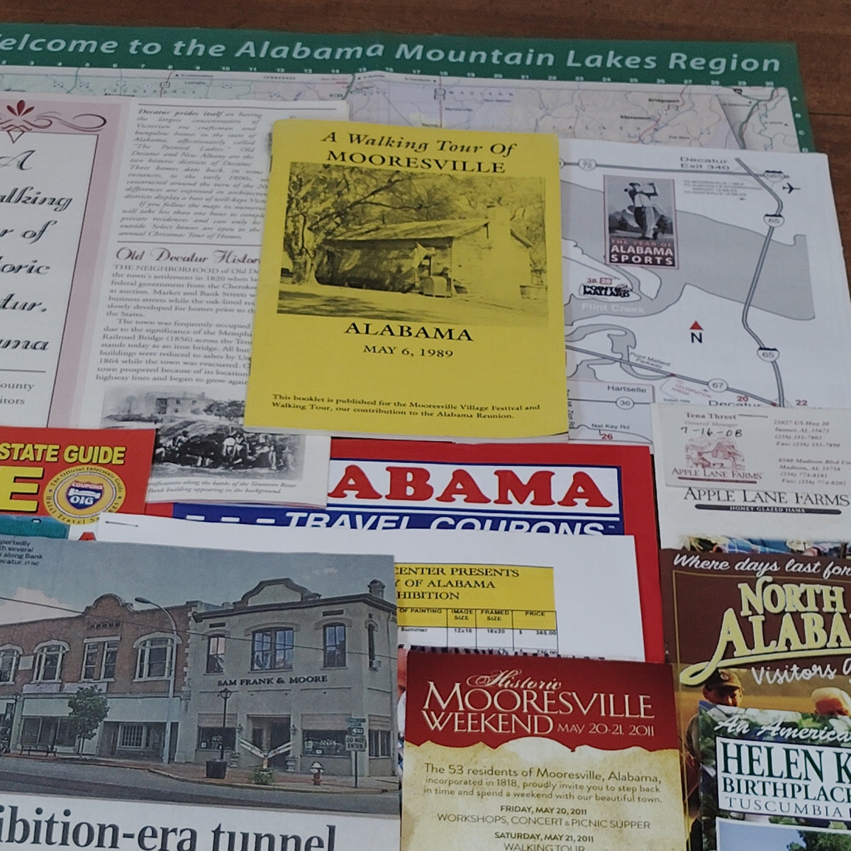 Mooresville, Alabama 2008 Travel Ephemera Lot - Vintage Brochures & Maps