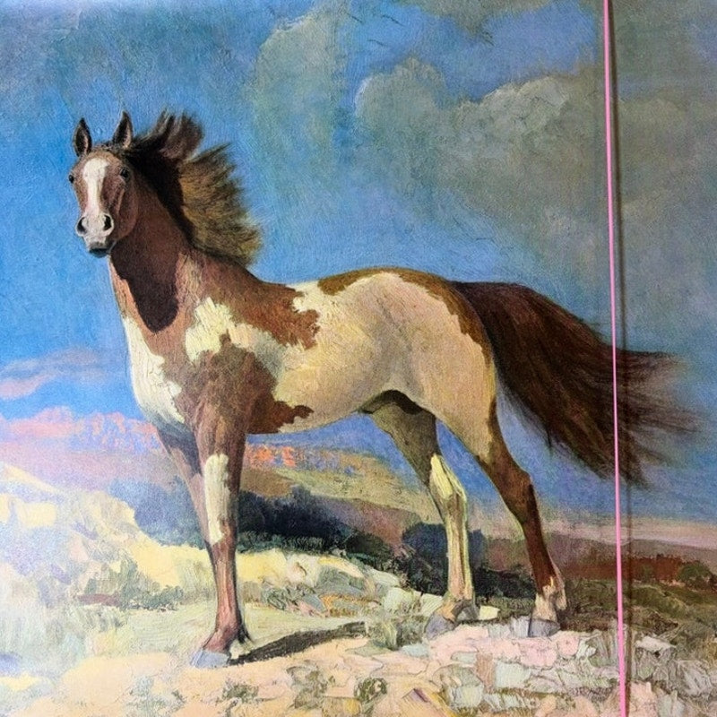 VTG 70s “Freedom” Horse Litho Print Robert Amick & Ole Larsen Western Art 20x16