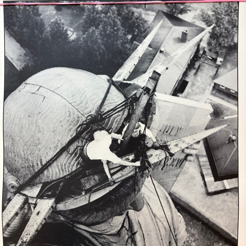 1938 WPA Statue of Liberty Restoration Historical Photo Poster - 20"x16" Blk/Wht