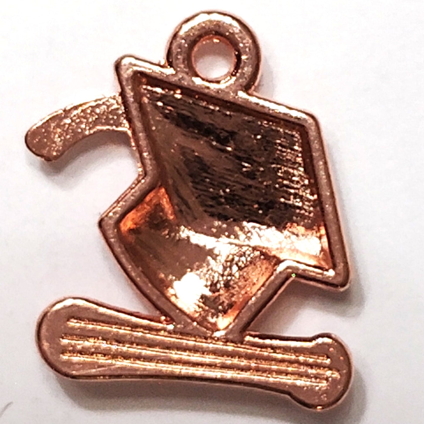 Graduation Cap & Diploma Charm Rose Gold‑Tone Alloy 1/2" Pendant Jewelry Making
