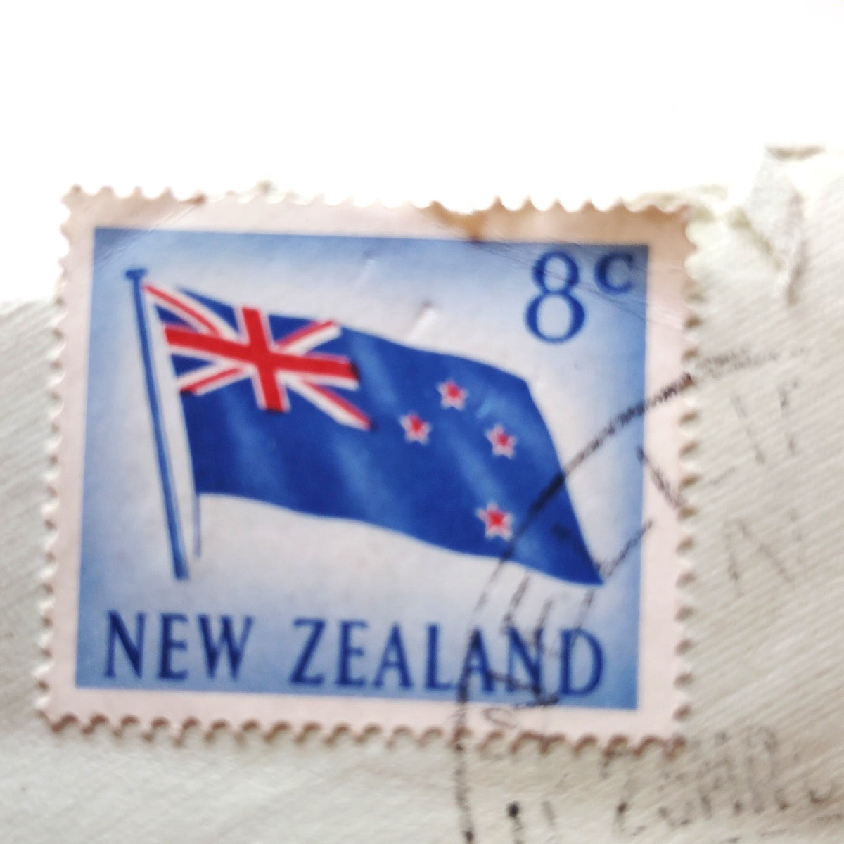 New Zealand 8c Flag Stamp Air Mail Cover 1960s to Birmingham Alabama
