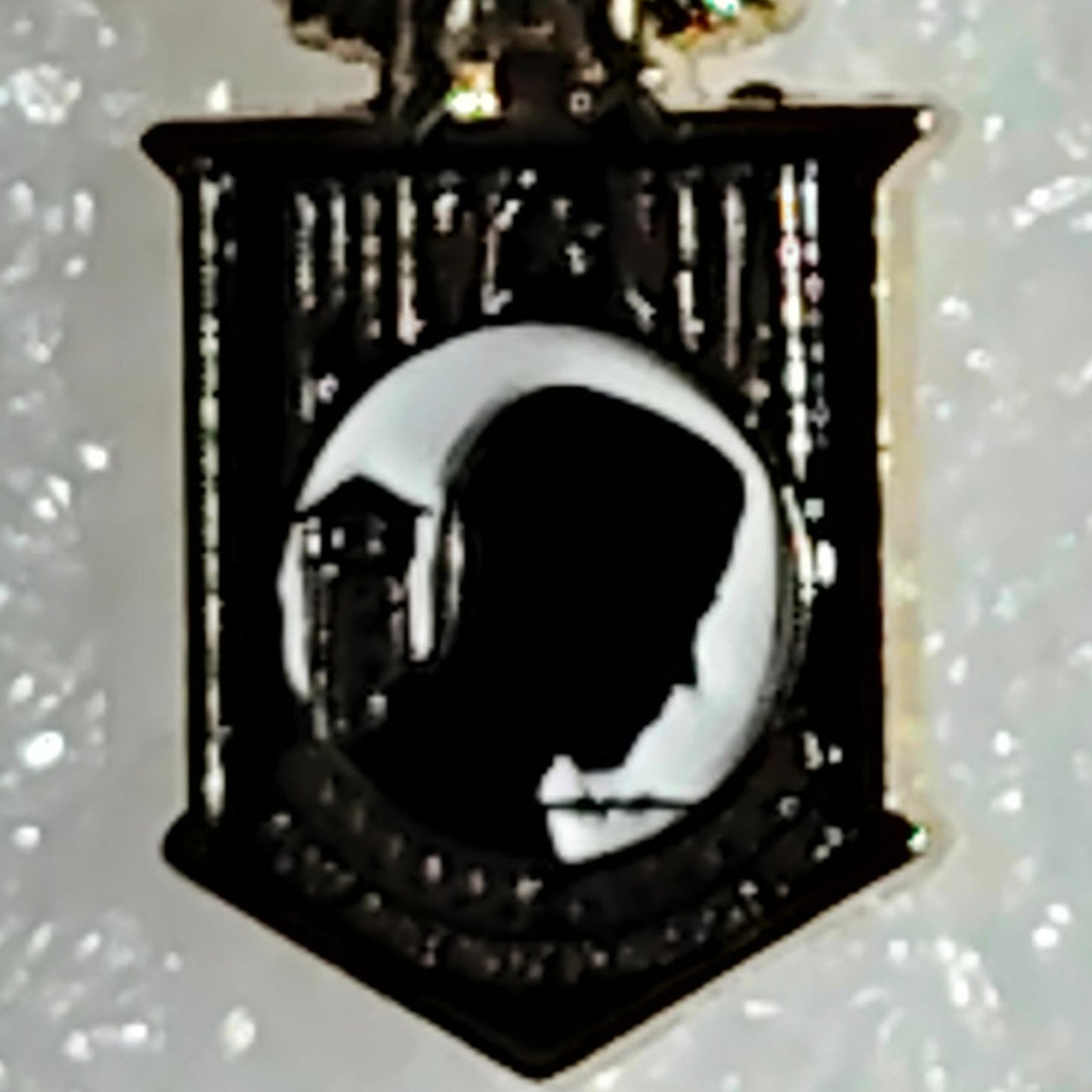 POW/MIA Eagle Wings Novelty Hat Lapel Brooch Pin, 1"H × 1/2"W