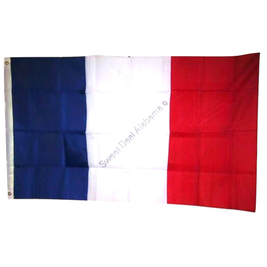 Country Flag, France 3 Ft. x 5 Ft. 100D Poly Flag, Metal Grommets EUC