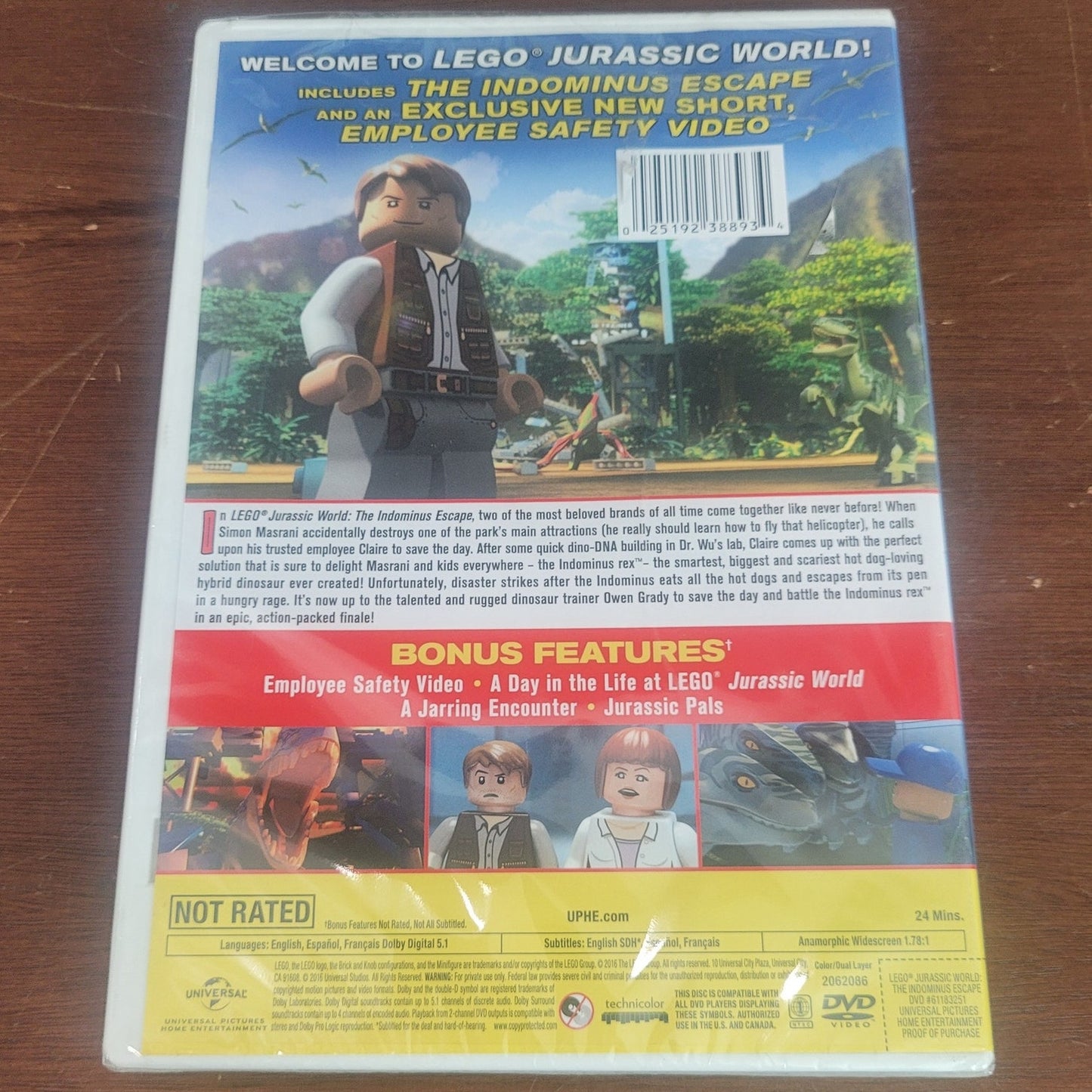 LEGO Jurassic World: The Indominus Escape (DVD) Animated Adventure by Universal