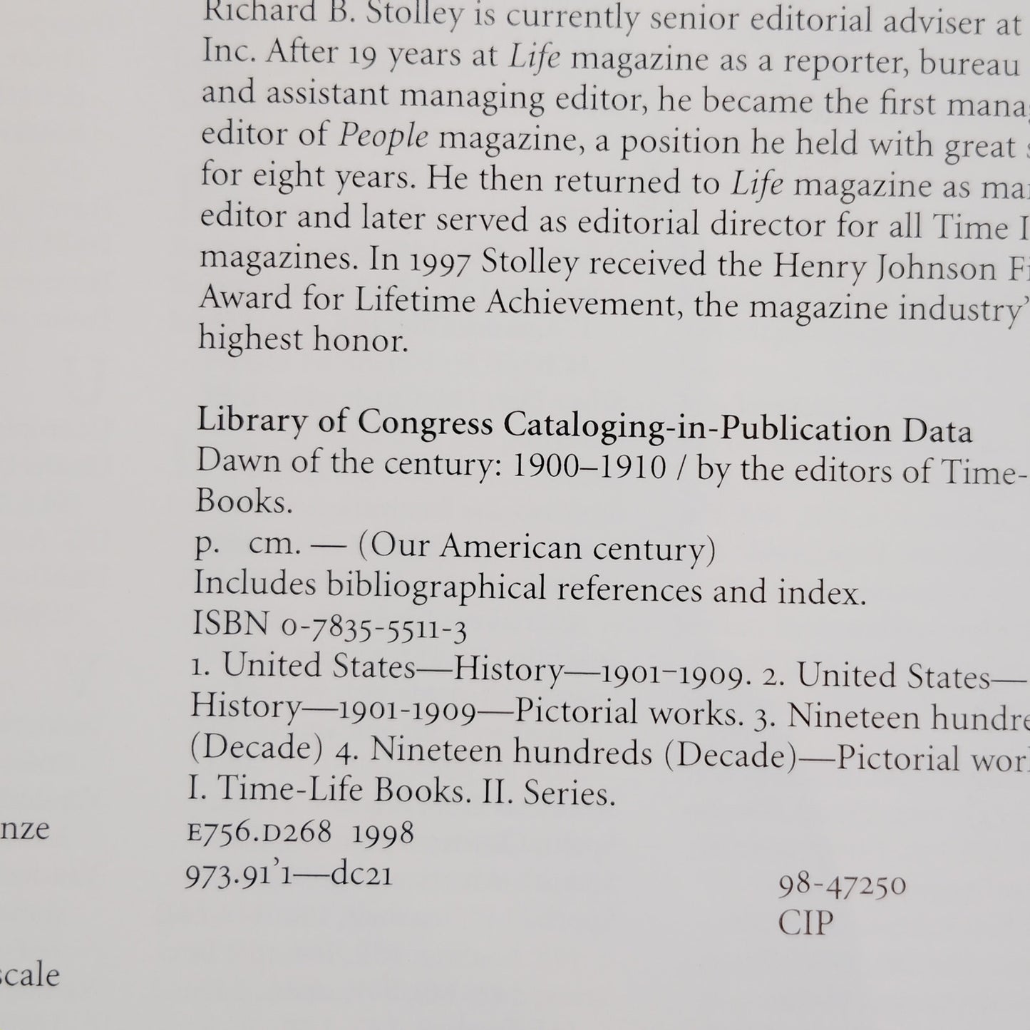 Dawn of the Century 1900–1910 Our American Century Time Life 1999 Hardcover, LN