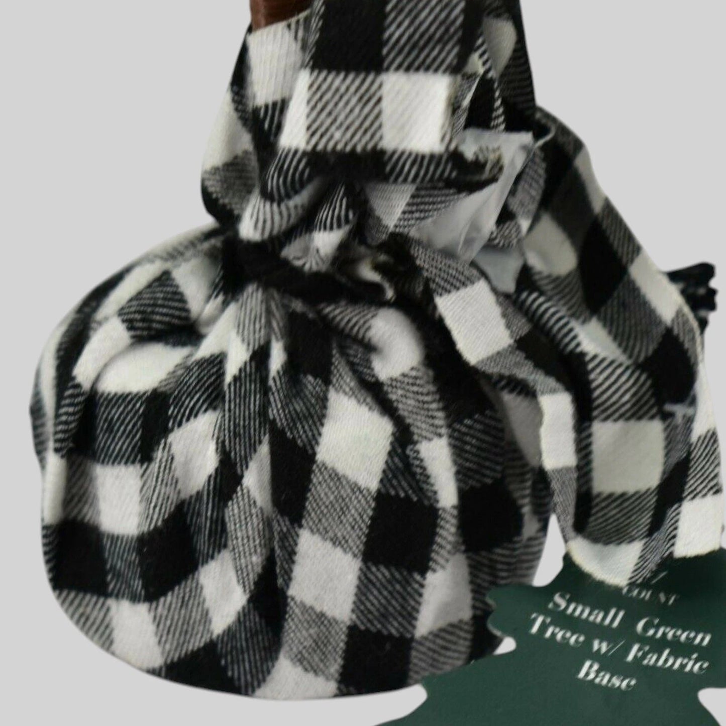16‑PK Small Centerpiece Trees 14" Tall – B&W Weighted Fabric Base, Rustic Décor