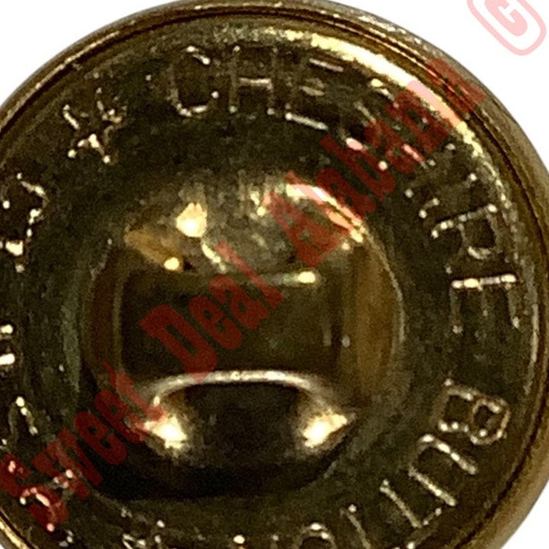 Chesire Button CT. U.S.A., Brass Button w/ Eagle Seal, 5/8"D