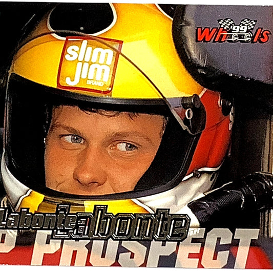 Justin Labonte, Top Prospect #44, Checklist, 1999 Wheels Rookie Card 100, NASCAR