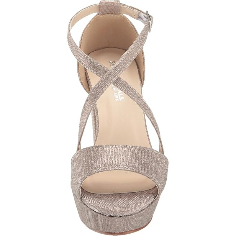 Touch Ups Chloe Women’s Sandal – Size 6, Champagne, 4-1/4" Heel