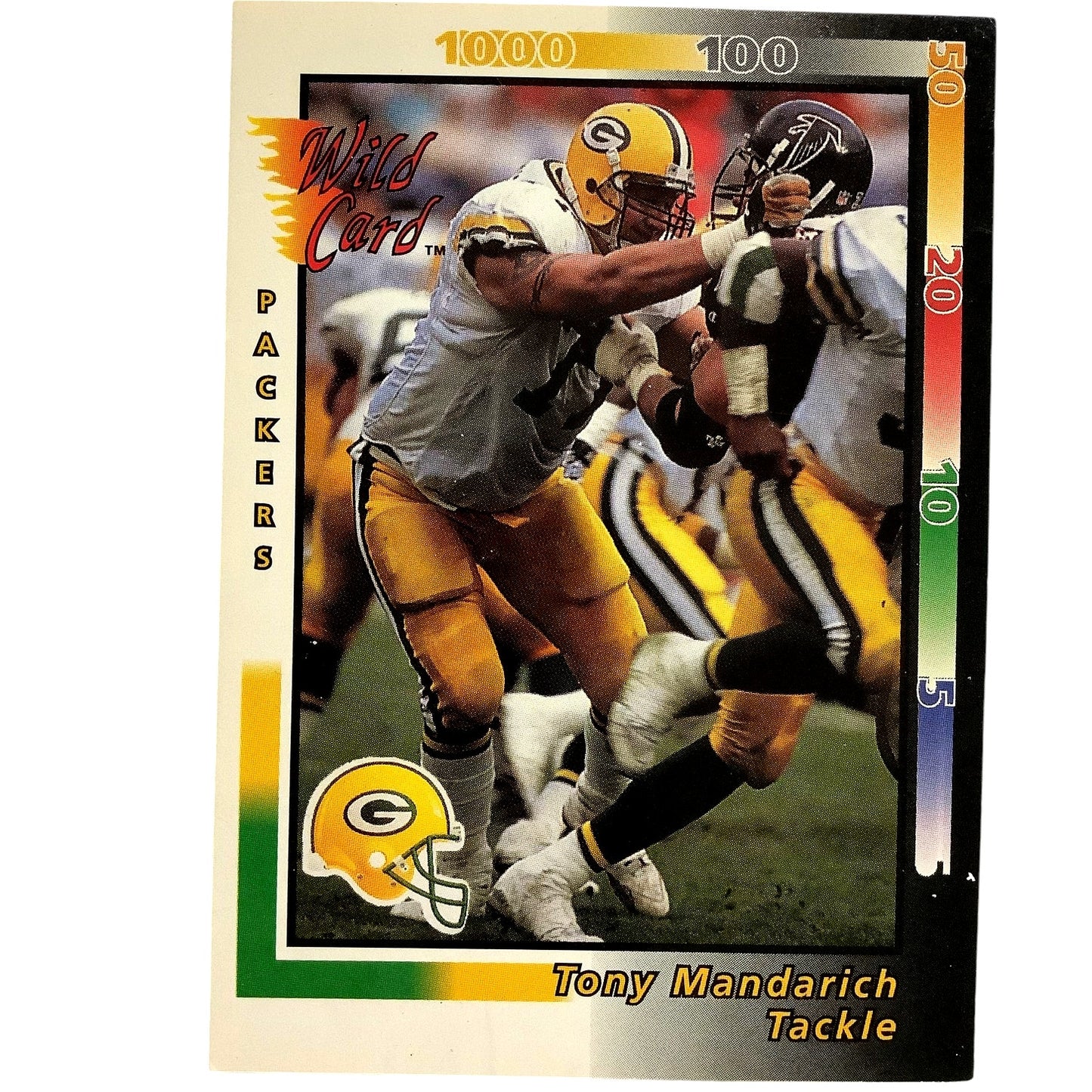 Tony Mandarich, Green Bay Packers, 1992 AAA Sports Wild Card 55, EXC