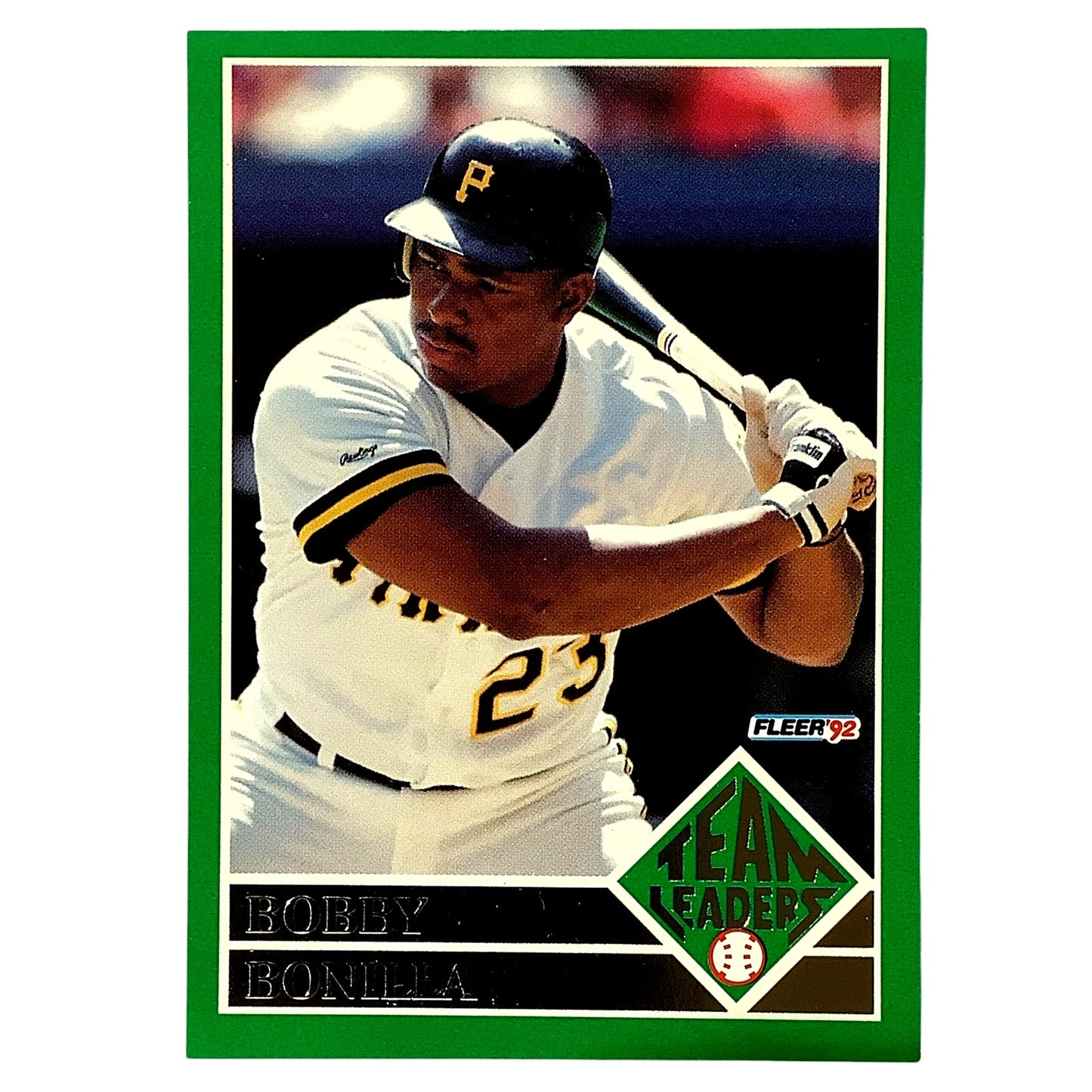 1992 Fleer Team Leaders Card #9 of 20, Bobby Bonilla, Pittsburgh Pirates, NM+