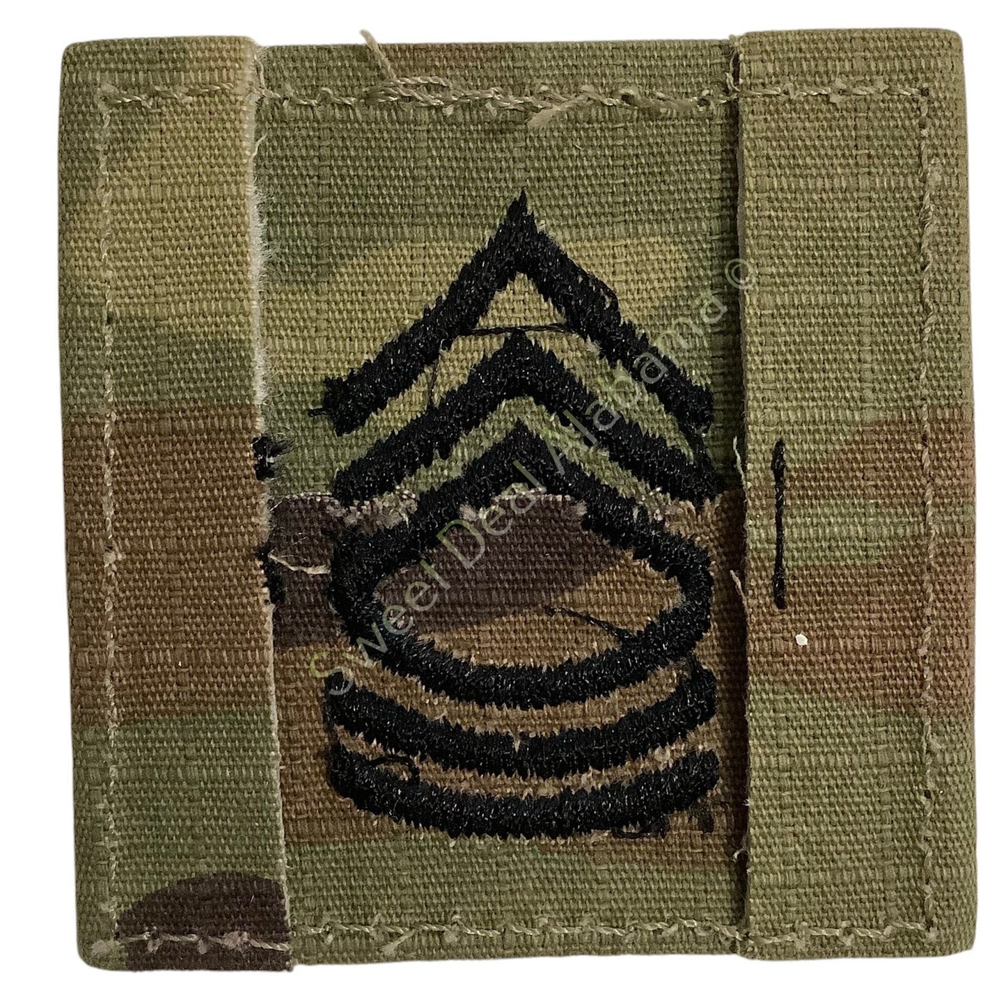 Army Master Sergeant E-8 OCP Sew-On Rank Uniform Insignia, Multi-Camo, 2" x 2"