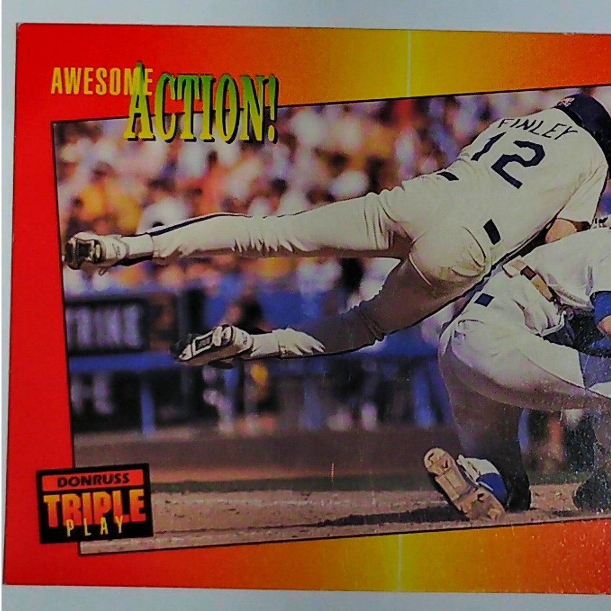 1992 Triple Play Awesome Action Steve Finley Card #26 Houston Astros OF VG/EX
