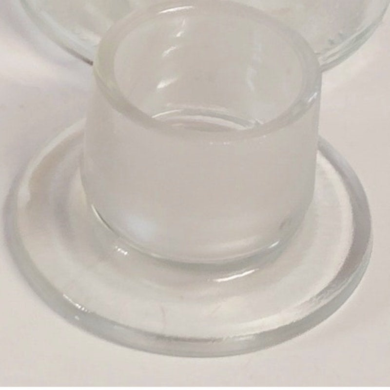 VTG Czech Glass Wide‑Mouth Apothecary Bottle w/ Ground Stopper Simax