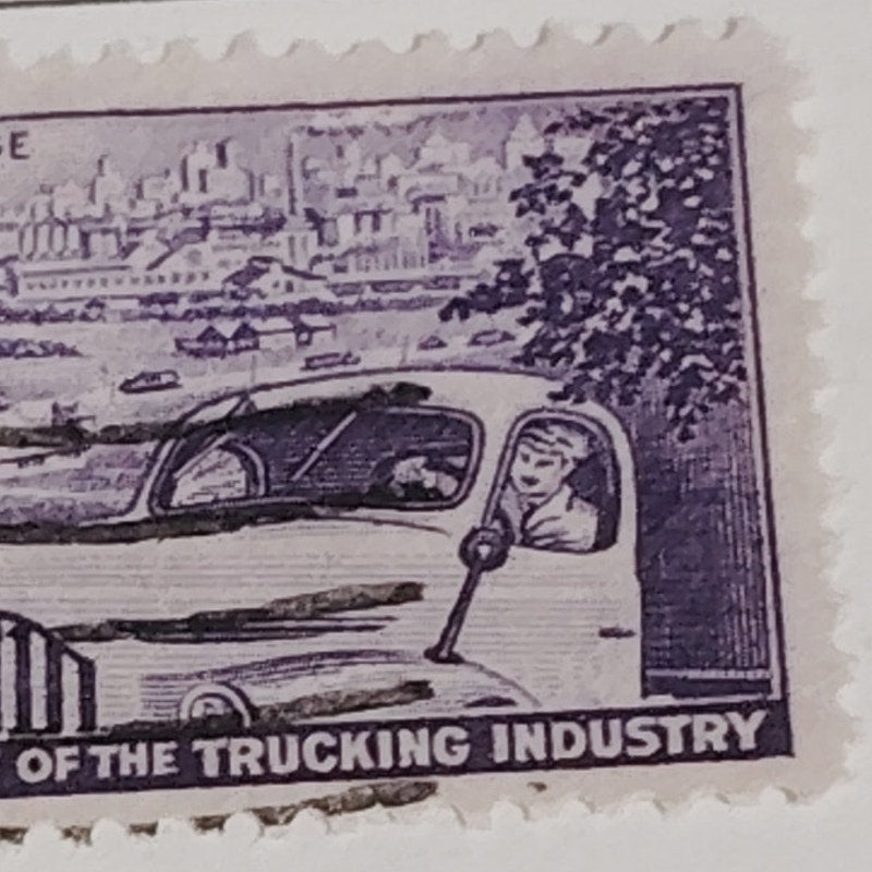 1953 3¢ Trucking Industry 50th Anniversary Stamp – Scott 1025, Mid-Century Truck