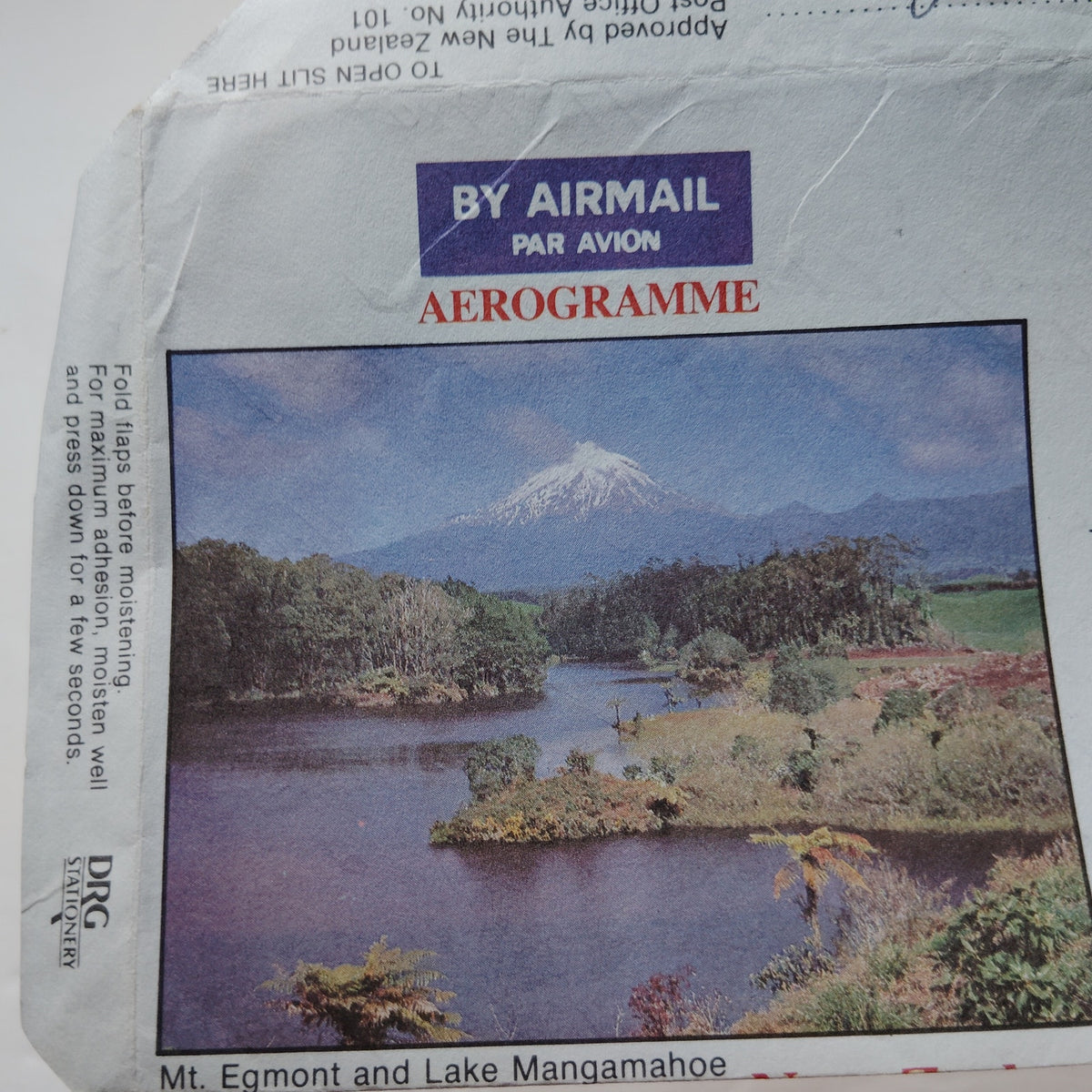 1984 NZ Aerogramme Air Mail Letter 40c Apple Stamp Scenic Views Cover