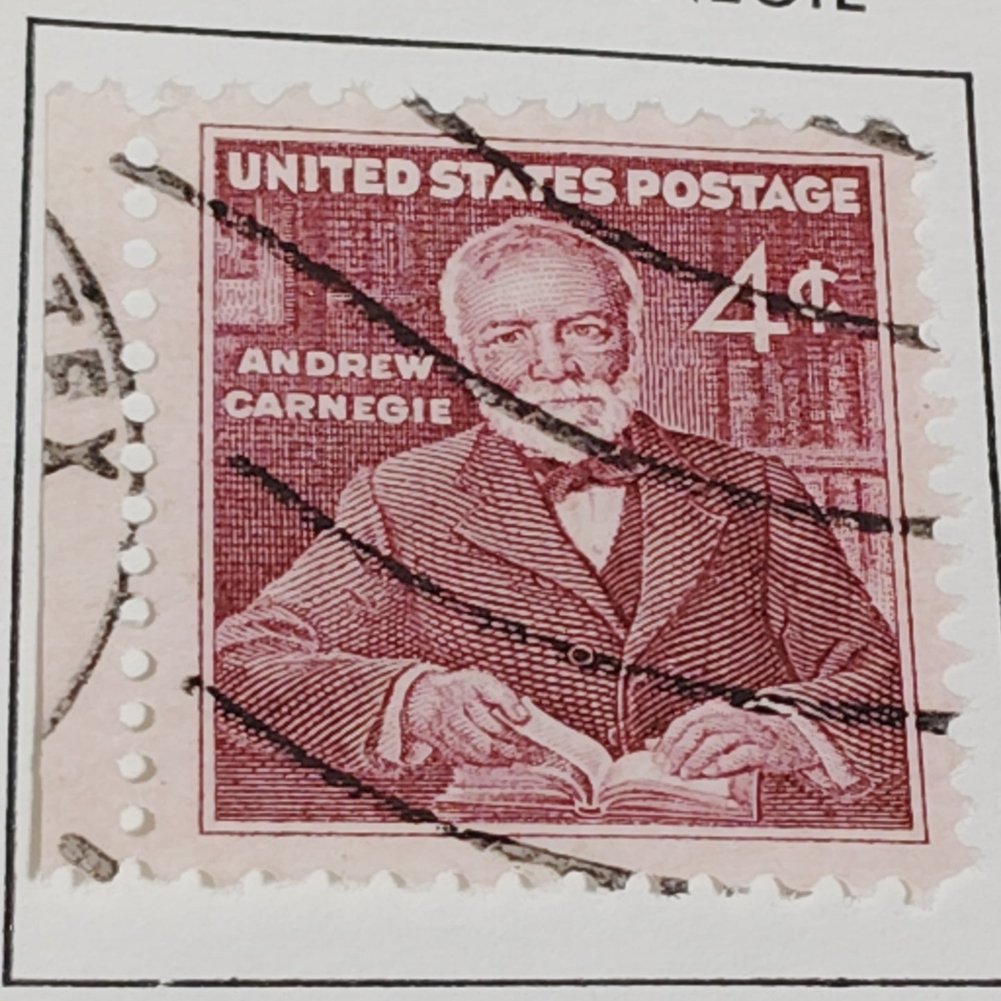 1960 Scott #1171 – 4¢ Andrew Carnegie / Libraries & Philanthropy – Canceled