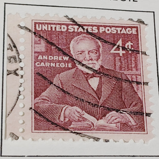 1960 Scott #1171 – 4¢ Andrew Carnegie / Libraries & Philanthropy – Canceled