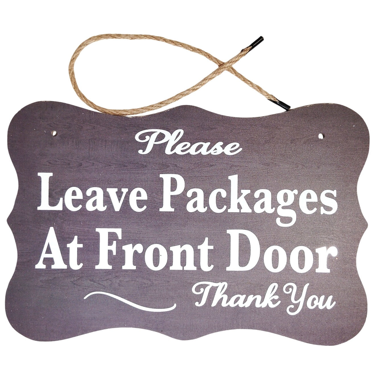 Please Leave Packages at Front Door Rustic Hanging Wood Sign Outdoor Decor 8×12
