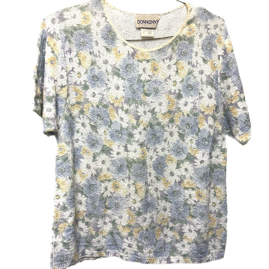 Vintage DONNKENNY Classic Floral Knit Sweater Shirt - Women's Large