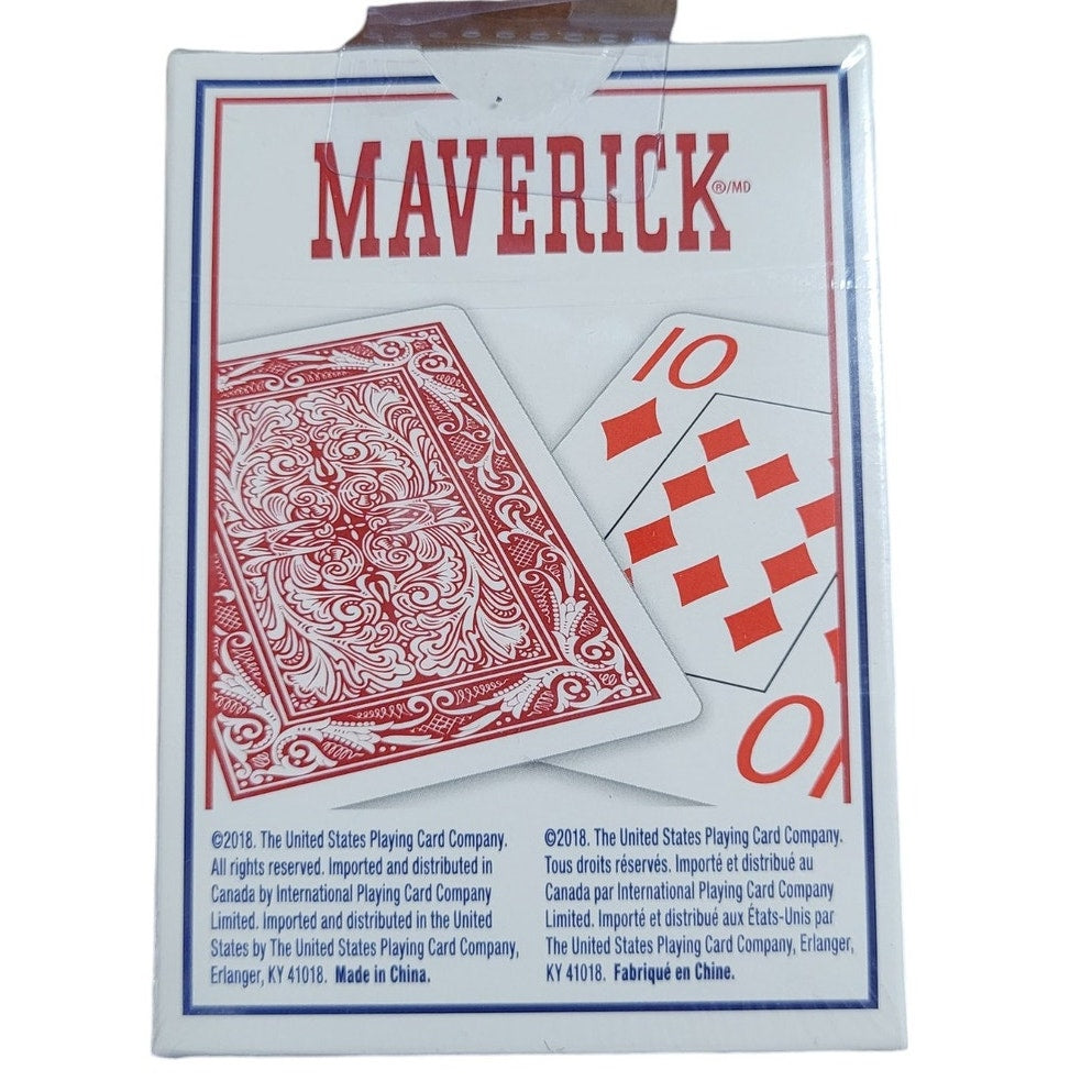 2 Decks, Maverick Jumbo Index Playing Cards, Red Back, New in Packages