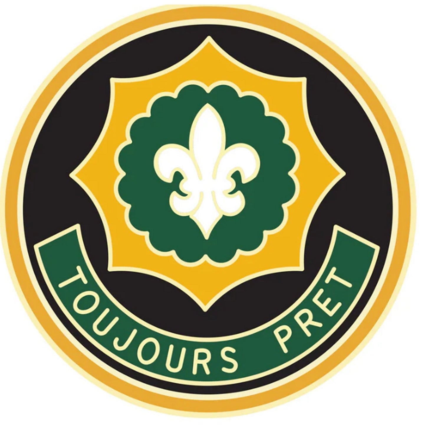 2nd Cavalry Regiment CSIB Novelty Hat Lapel Pin Toujours Prêt 2" Diameter