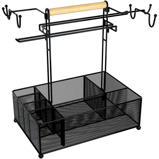 Grill Caddy -Camping Accessories, Condiment Caddy, BBQ Accessories Mesh Basket