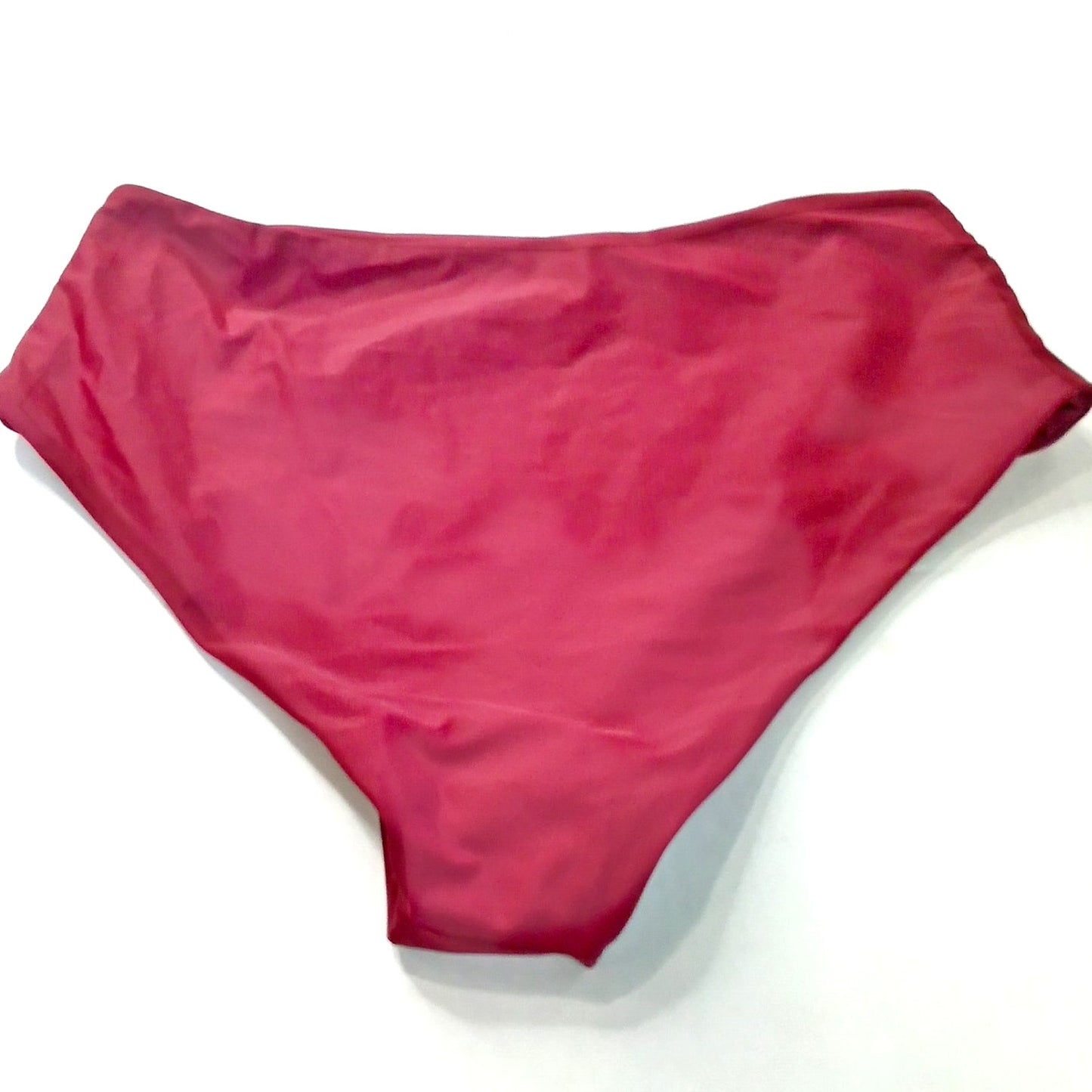Zaful Red High Waisted Bikini Bottoms Women’s Large (US 8) Swimwear