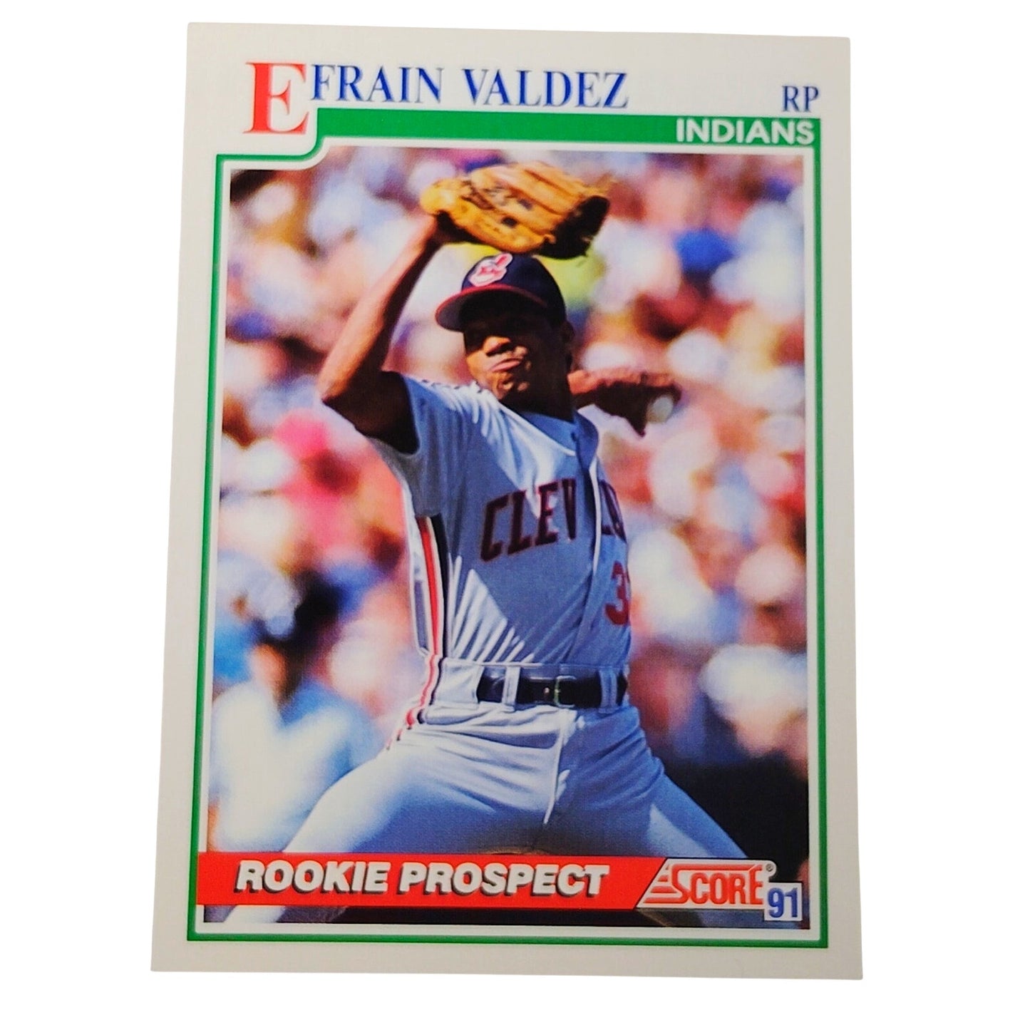 1991 Score Efrain Valdez #723 Cleveland Indians Pitcher Rookie Prospect Card NM