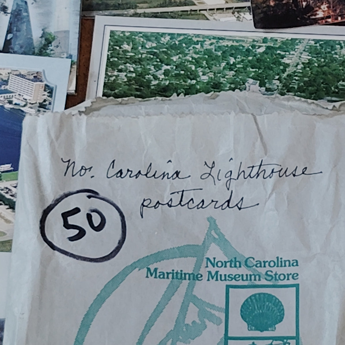 50 NC Lighthouse & Coastal Postcard Collection - Vintage & Modern Scenic Views