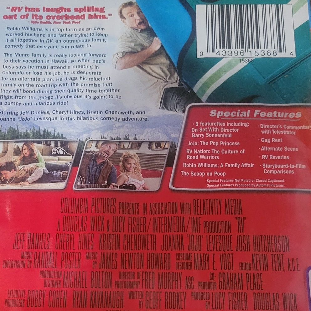 RV DVD Comedy Family Adventure Robin Williams Full Screen C Hines K Chenoweth
