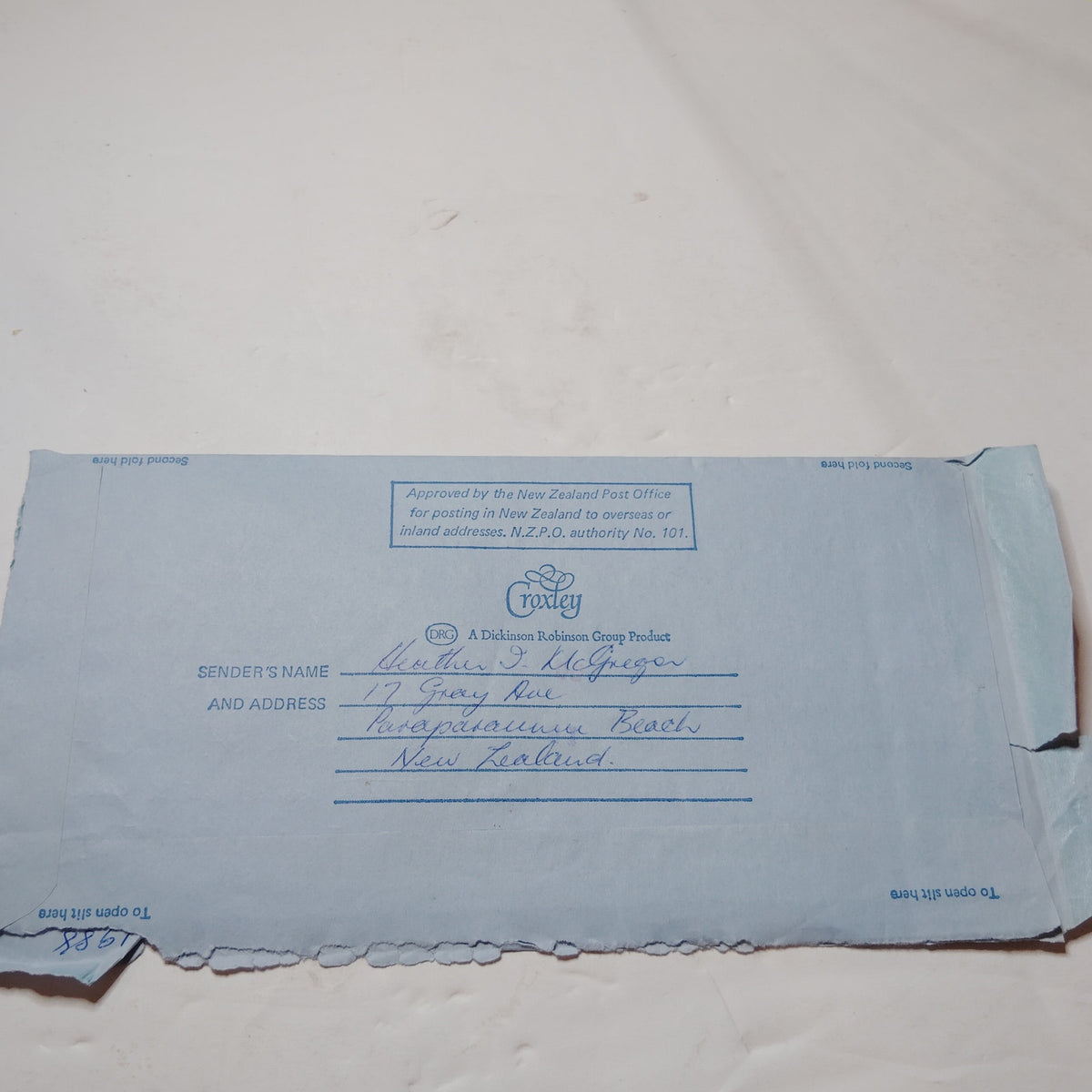 1988 New Zealand Aerogramme 80c Mt Cook Stamp Air Mail Postmarked Cover